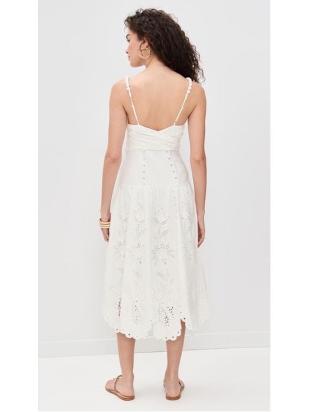Farm Rio White Off Richilieu Midi Dress NWT - Picture 13 of 13